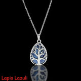 Tree of Life Crystal Amethyst Rose Quartz Tiger Eye Necklace necklace Viking Warriors