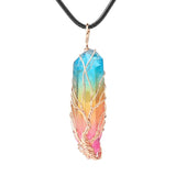 Tree of Life Rainbow Crystal Pendant Necklaces Viking Warriors