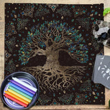 Tree of Life Tarot Rune Altar Cloth Religious Altars Viking Warriors