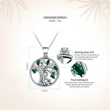 Tree of Life Zircon Necklace Necklaces Viking Warriors