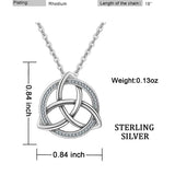 Trinity Knot Zircon Necklace Necklaces Viking Warriors
