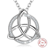 Trinity Knot Zircon Necklace Necklaces Viking Warriors