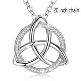 Trinity Knot Zircon Necklace Necklaces Viking Warriors