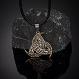 Triple Horn of Odin Necklace Necklaces Viking Warriors