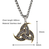 Triple Horn of Odin Necklace Necklaces Viking Warriors