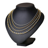 Two-Tone Rope Chain Necklace Viking Warriors