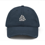 Valknut Distressed Hat Hats Viking Warriors