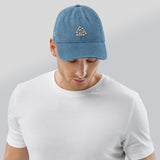 Valknut Embroidered Denim Hat Hats Viking Warriors