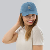 Valknut Embroidered Denim Hat Hats Viking Warriors