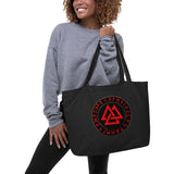 Valknut Symbol Large Organic Tote Bag Handbag & Wallet Accessories Viking Warriors