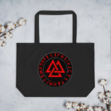 Valknut Symbol Large Organic Tote Bag Handbag & Wallet Accessories Viking Warriors