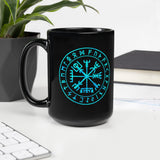 Vegvisir Black Glossy Mug Mugs Viking Warriors