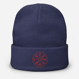 Vegvisir Embroidered Beanie beanie hat Viking Warriors