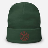 Vegvisir Embroidered Beanie beanie hat Viking Warriors