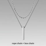 Vertical Bar Layered Necklaces Viking Warriors