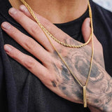 Vertical Bar Layered Necklaces Viking Warriors