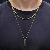 Vertical Bar Layered Necklaces Viking Warriors