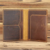Vertical Leather Passport Wallet passport wallet Viking Warriors