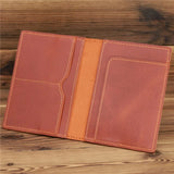 Vertical Leather Passport Wallet passport wallet Viking Warriors