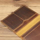 Vertical Leather Passport Wallet passport wallet Viking Warriors