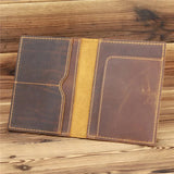 Vertical Leather Passport Wallet passport wallet Viking Warriors