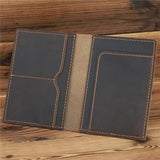 Vertical Leather Passport Wallet passport wallet Viking Warriors