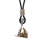 Viking Axe Necklace with Rune Viking Warriors