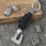 Viking Axe with Runes Beads Key chains Keychains Viking Warriors
