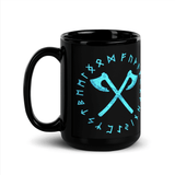 Viking Axes Black Glossy Mug Viking Warriors