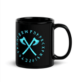 Viking Axes Black Glossy Mug Viking Warriors