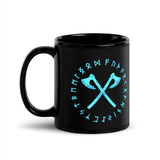 Viking Axes Black Glossy Mug Viking Warriors