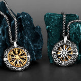 Viking Compass Hollow Necklace Necklaces Viking Warriors