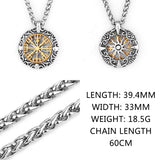 Viking Compass Hollow Necklace Necklaces Viking Warriors
