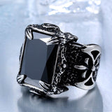 Viking Dragon Claw Zircon Stone Ring Rings Viking Warriors