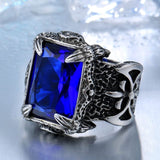 Viking Dragon Claw Zircon Stone Ring Rings Viking Warriors
