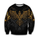 Viking Raven Sweatshirt- Hoodie- Zip Hoodie Hoodies Viking Warriors