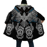 Viking Ravens Hooded Coat Hooded Cloak Viking Warriors