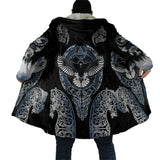 Viking Ravens Hooded Coat Hooded Cloak Viking Warriors