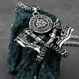 Viking Symbol Double Axe Necklace Necklaces Viking Warriors