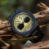 Viking Symbols Wooden Watches jewelry gift set Viking Warriors