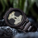 Viking Symbols Wooden Watches jewelry gift set Viking Warriors