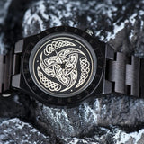 Viking Symbols Wooden Watches jewelry gift set Viking Warriors