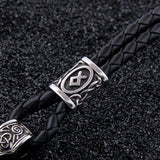 Viking Thor's hammer Leather Bracelet Bracelets Viking Warriors