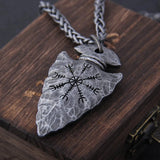 Viking Vegvisir - Helm of Awe Spear Pendant Necklaces Viking Warriors