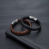 Viking Warrior Braided Leather Bracelet Bracelets Viking Warriors