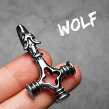 Viking Wolf Cross Pendant Necklaces Viking Warriors