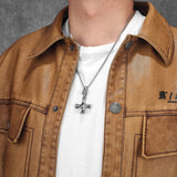 Viking Wolf Cross Pendant Necklaces Viking Warriors