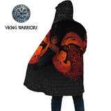 Viking Wolf Fleece Hooded Cloak Coats & Jackets Viking Warriors