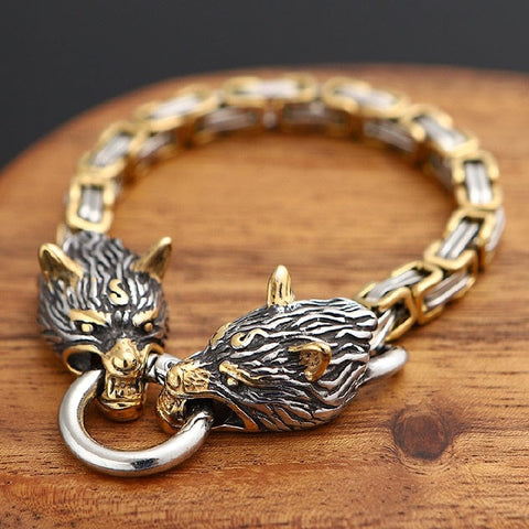Viking Wolves King's Chain Bracelet Bracelets Viking Warriors