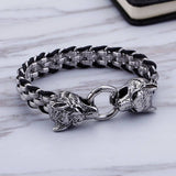 Viking Wolves Woven Chain Bracelet Bracelets Viking Warriors